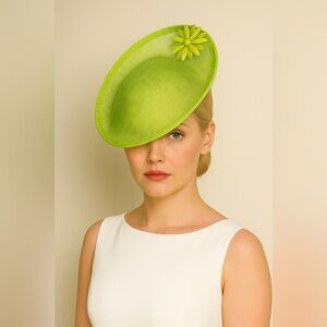 New Kentucky Derby Ascot Tea Church Fascinator Hat Retro Floral Enamel Pin